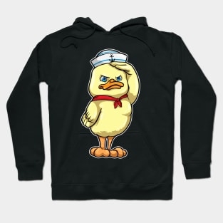 Duck as Sailor with Military Salute Hoodie